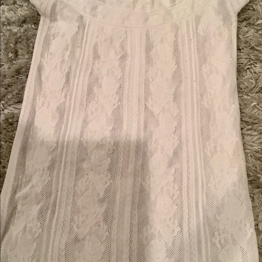 Bebe white p/s fitted crew neck fitted t shirt